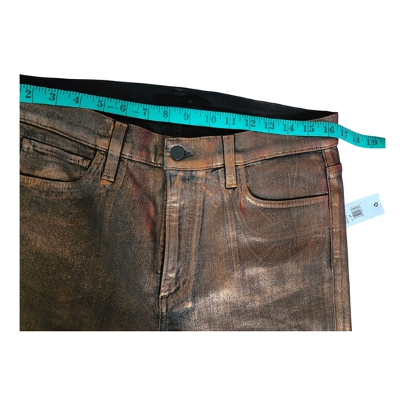 JOE'S New With Tags! Metallic Cropped High Rise Bronze Jeans. Size 12 - Picture 5 of 7